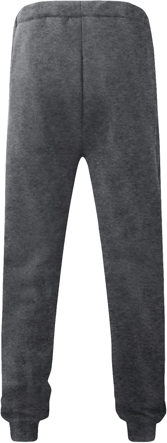 Mens Tall Joggers Fleece Athletic Workout Jogger Sweatpants Work Casual Workout Gym Slim Fit Trousers with Pockets
