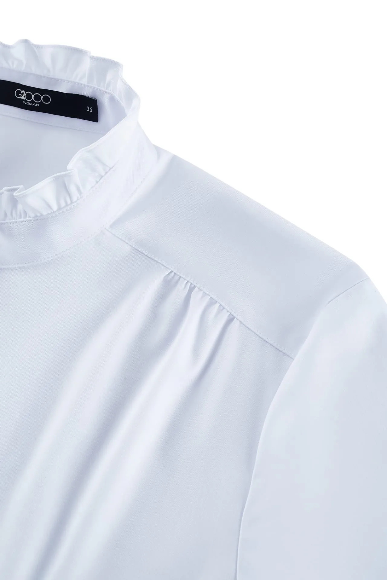 Modal Ruffled Collar Shirt