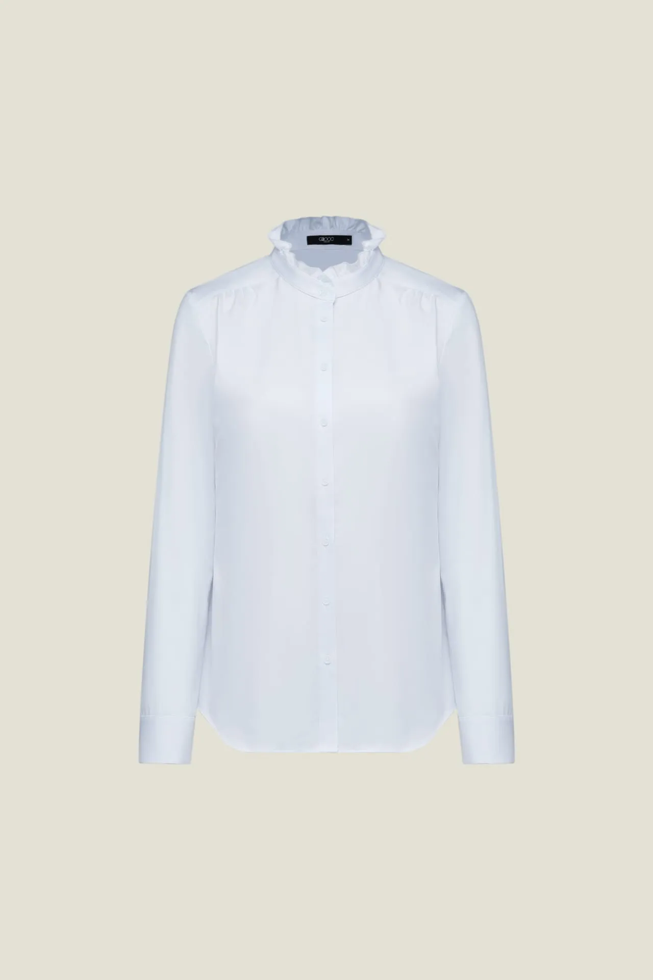 Modal Ruffled Collar Shirt