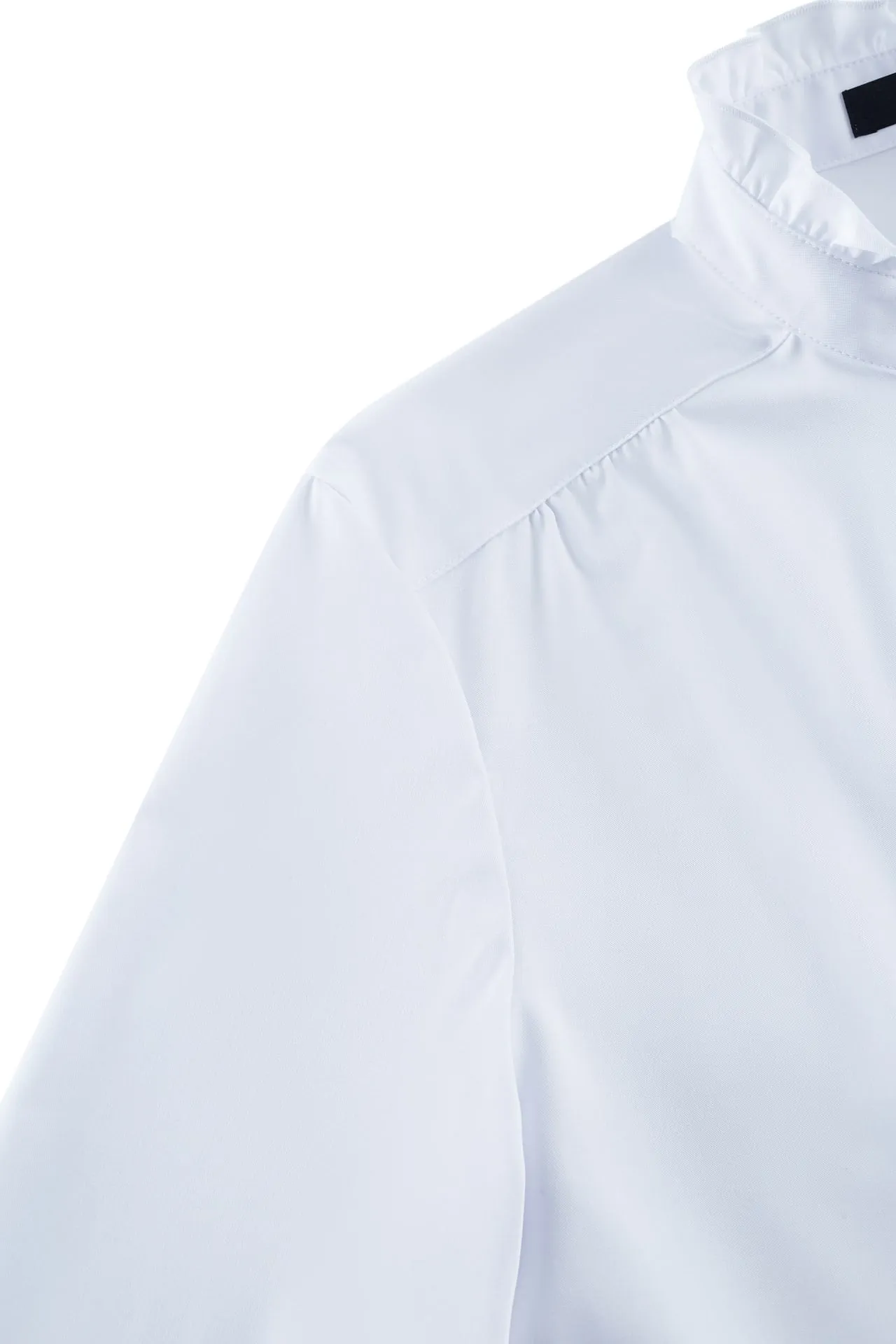 Modal Ruffled Collar Shirt