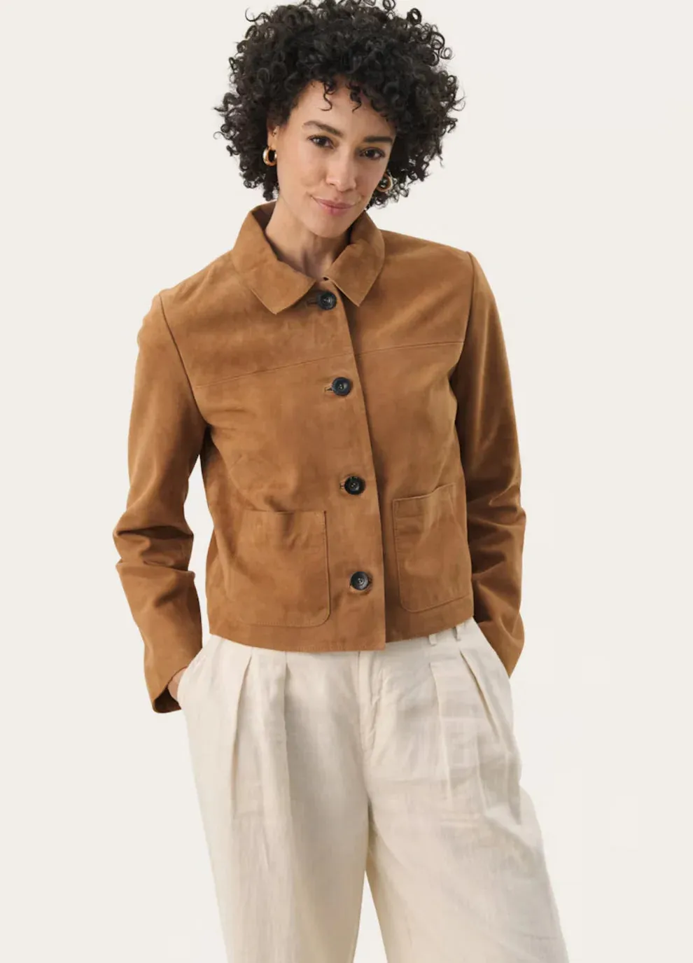 Nema Suede Cropped Jacket - Part Two