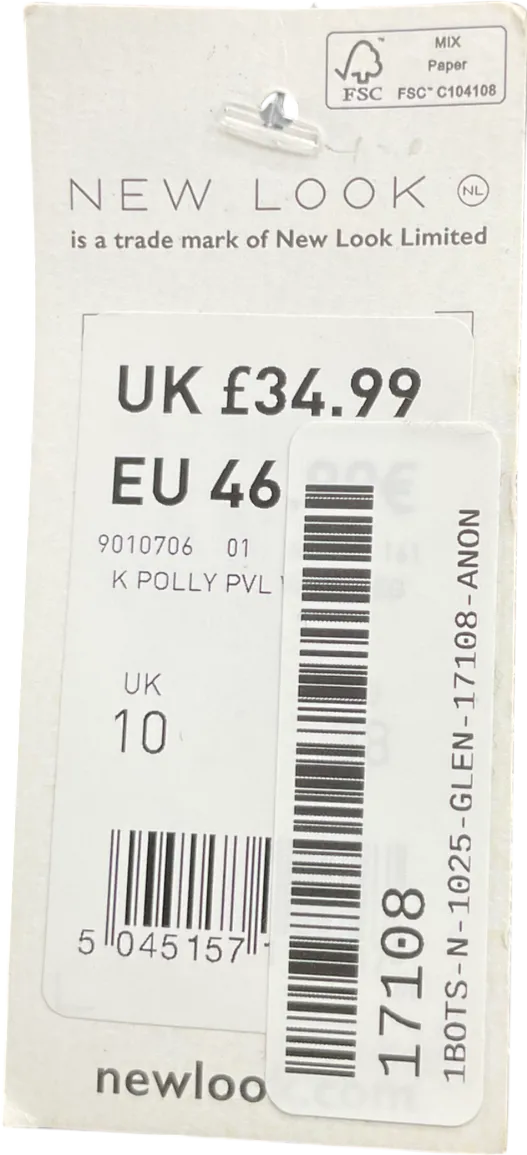 New Look Black Tailored Trousers UK 10