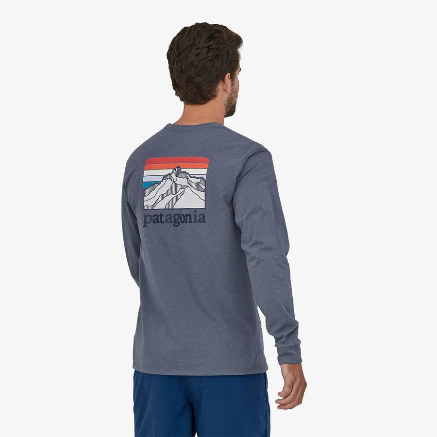 PATAGONIA - Men's Long Sleeve Line Logo Ridge Responsibili-Tee® - PLUME GREY