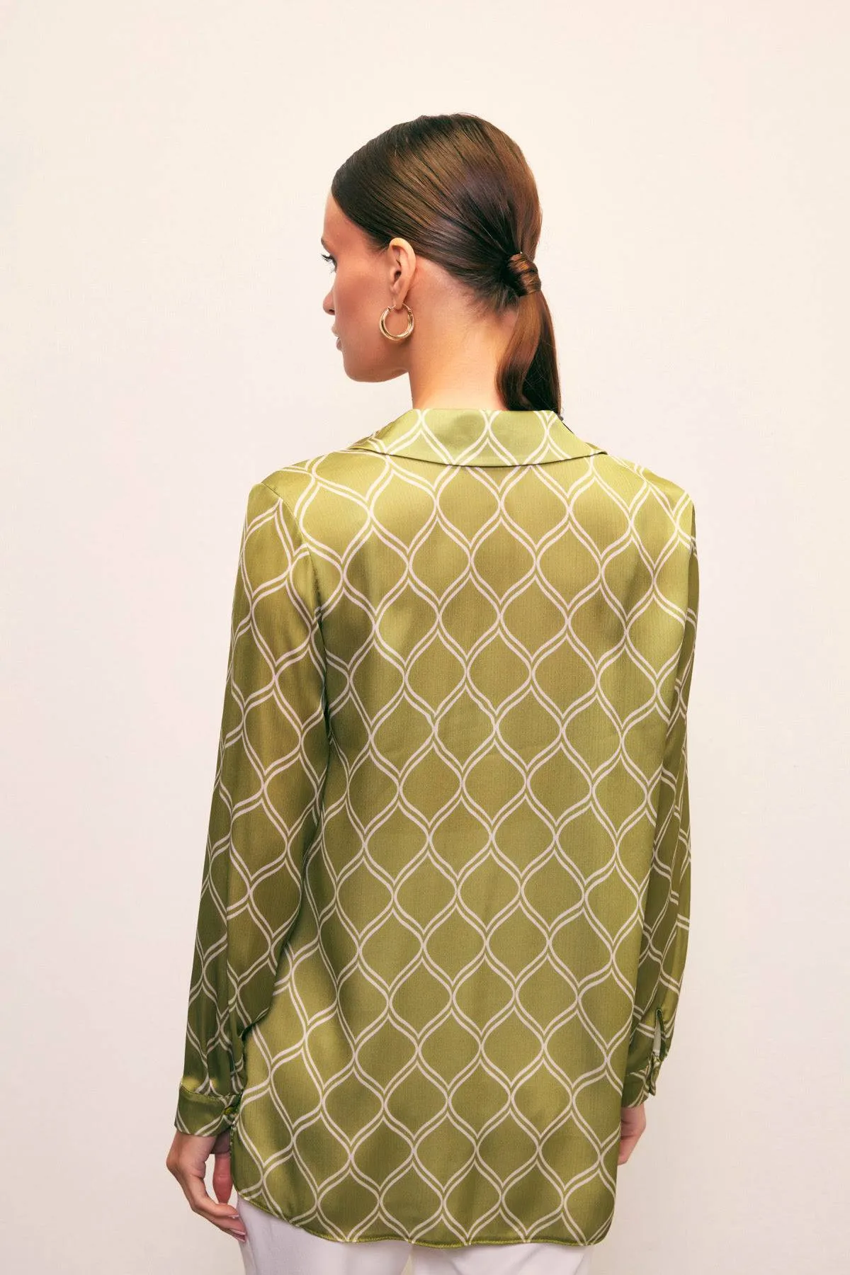 Patterned Classic Shirt - Green