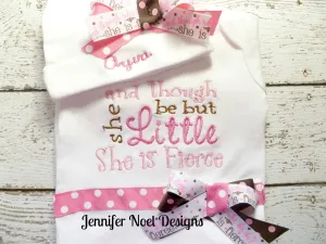 Personalized Newborn Take home set, newborn baby girl outfit, baby's first outfit, She is Fierce