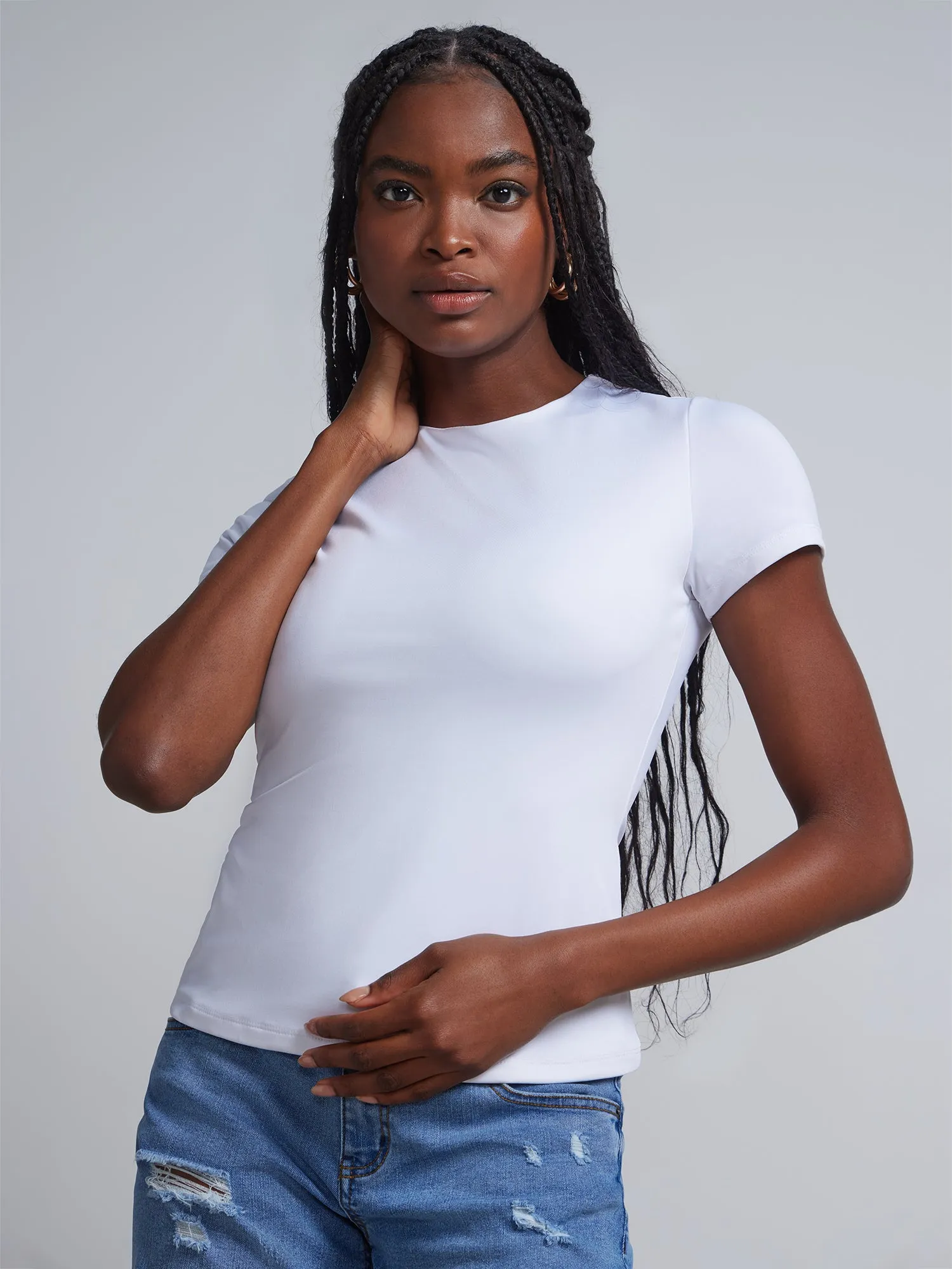 Short-Sleeve Crewneck Tee - Contour Knits