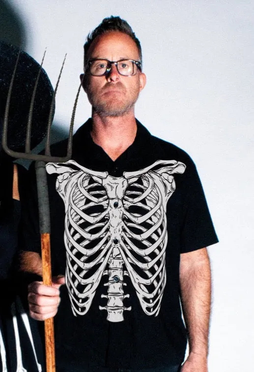Skelly Button Down Shirt by The Oblong Box Shop - Size S