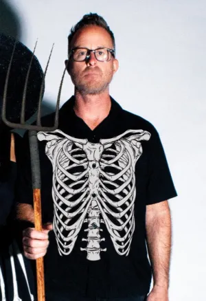 Skelly Button Down Shirt by The Oblong Box Shop - Size S