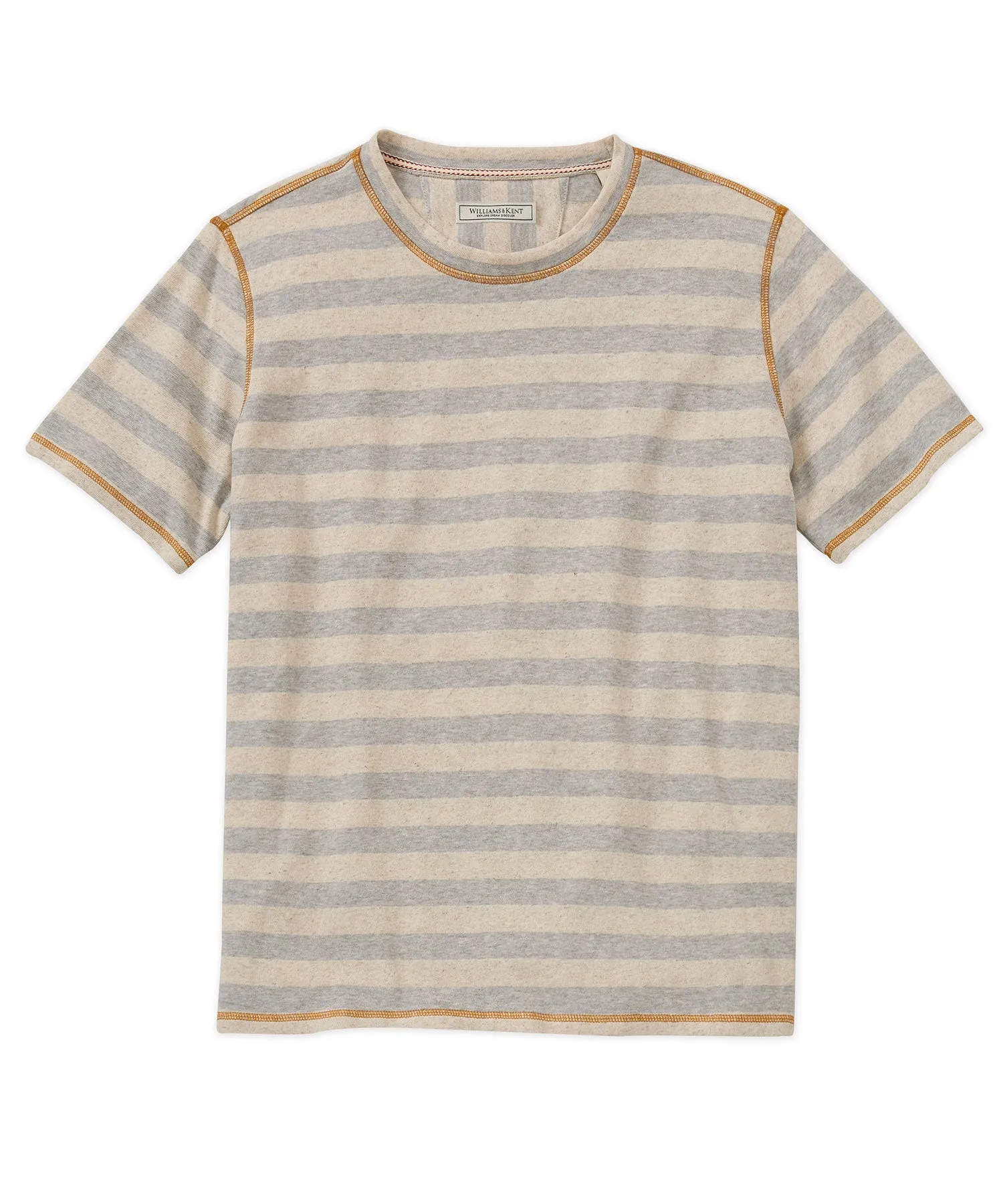 Striped Short-Sleeve Crewneck Tee Shirt