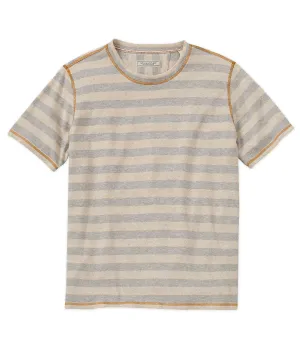 Striped Short-Sleeve Crewneck Tee Shirt