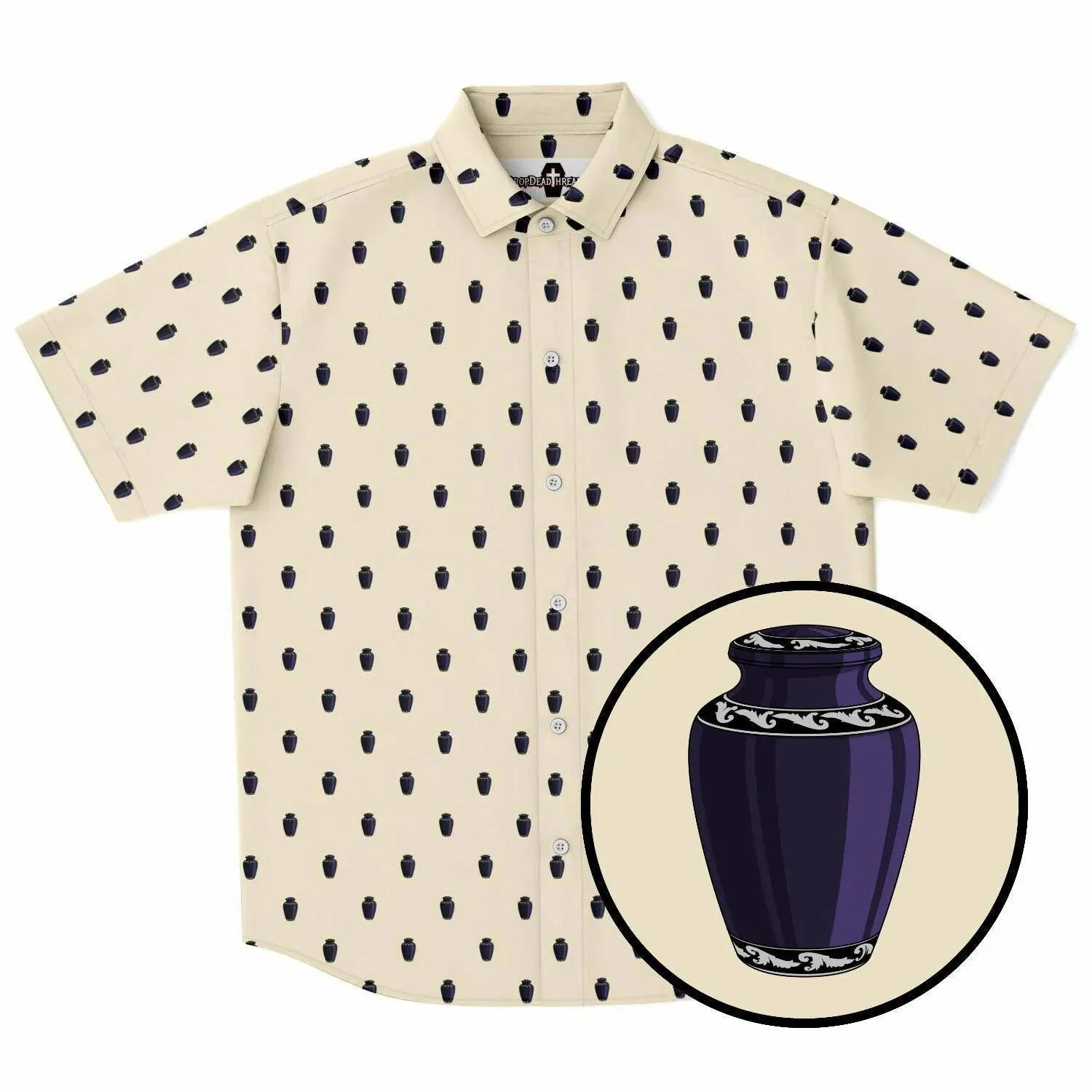 Subtle-Tee Dark Purple Urn on Papaya Whip