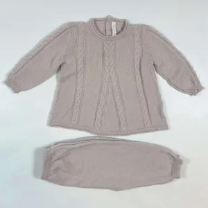 Théophile et Patachou soft pink cashmere pullover and pants 3M