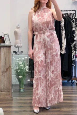 Tye Neck Pleated Jumpsuit