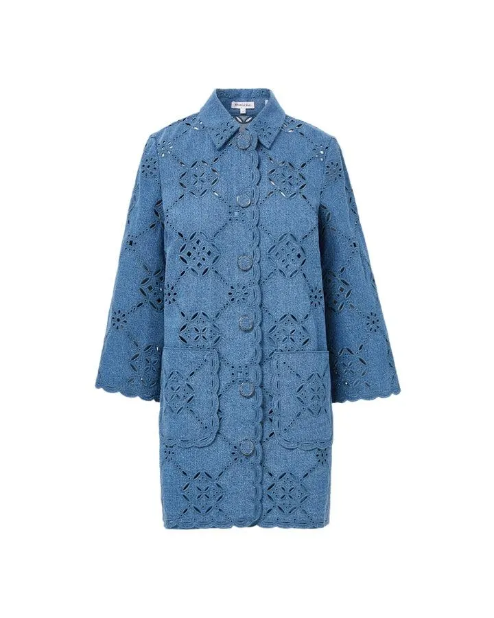 Veronica Beard Erilyn Eyelet Mini Dress