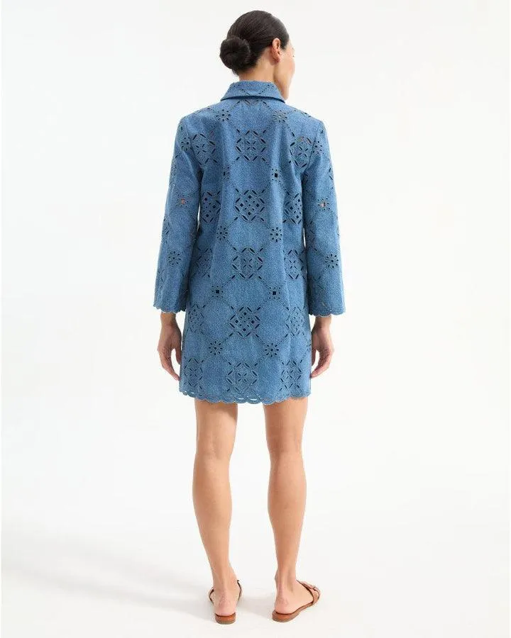 Veronica Beard Erilyn Eyelet Mini Dress