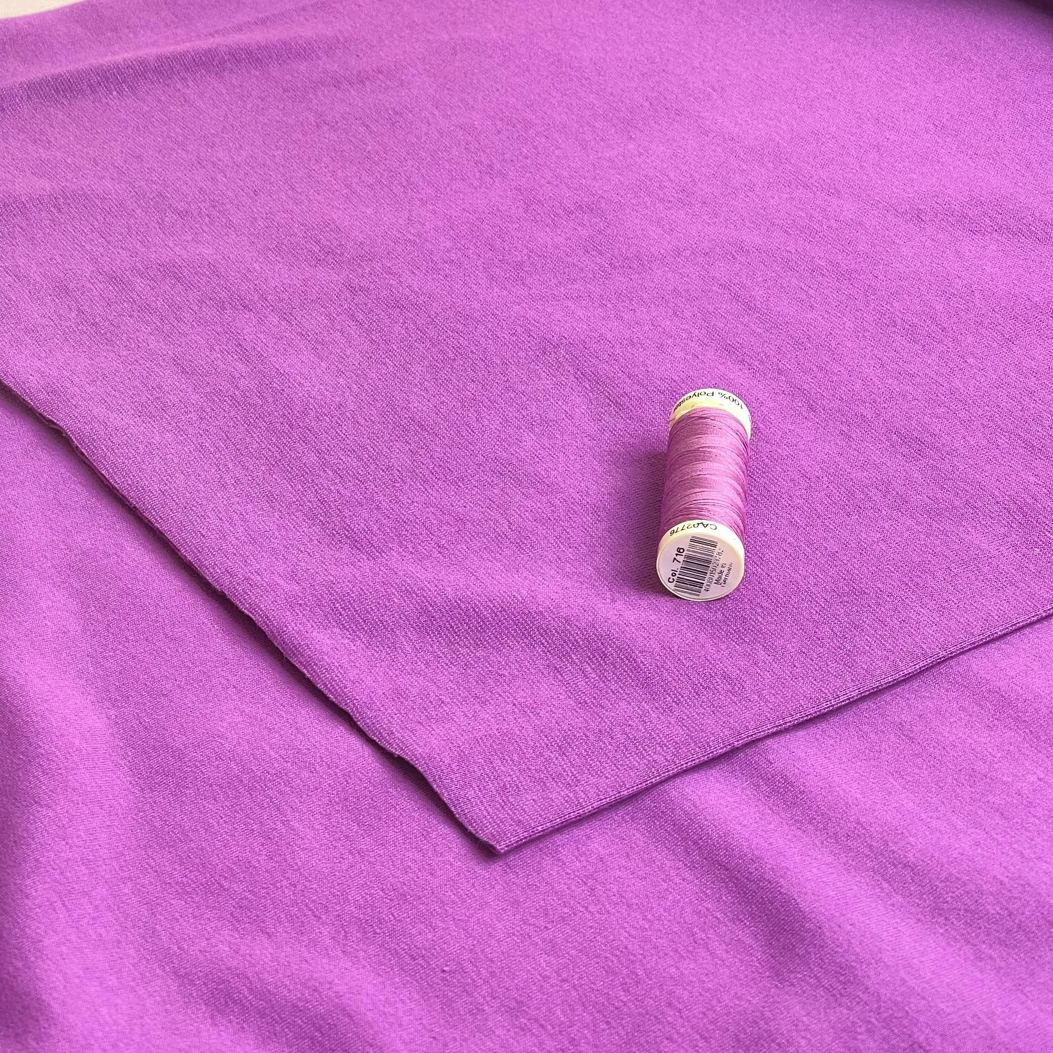 Violet Organic Tubular Cuff Ribbing