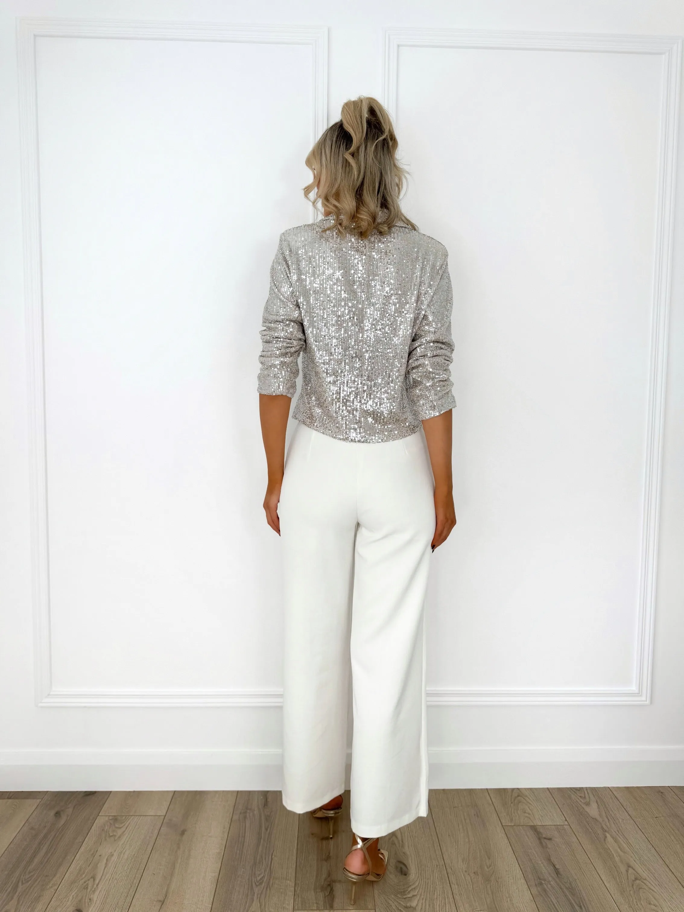White Tailored Trousers