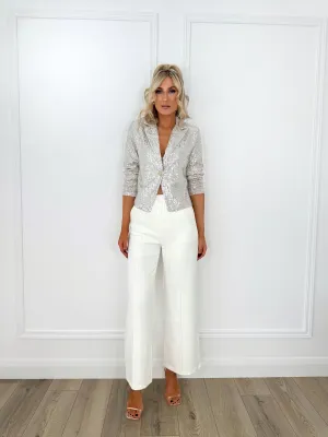 White Tailored Trousers