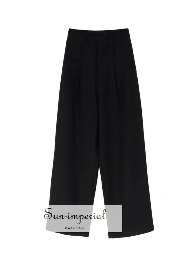 Women Khaki Pleated detail Wide Leg Tailored Trousers